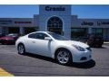 Pearl White 2013 Nissan Altima 2.5 S Coupe