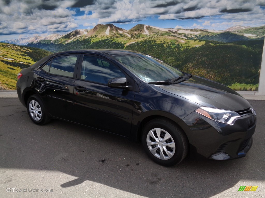 2014 Corolla L - Black Sand Pearl / Steel Blue photo #1