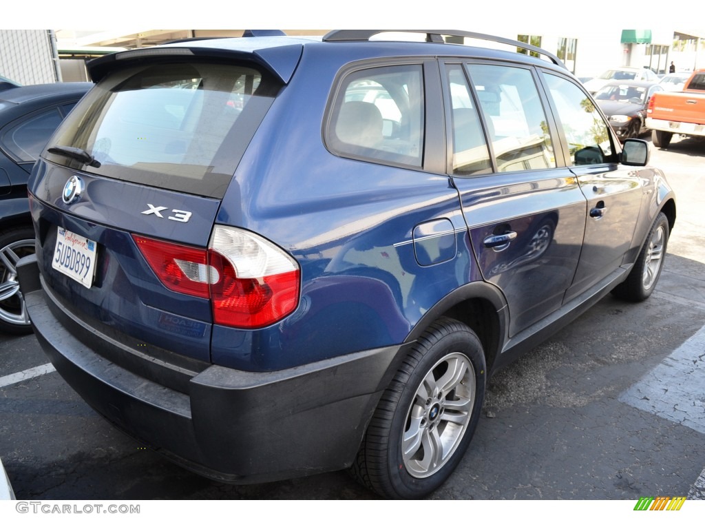2005 X3 3.0i - Mystic Blue Metallic / Sand Beige photo #5