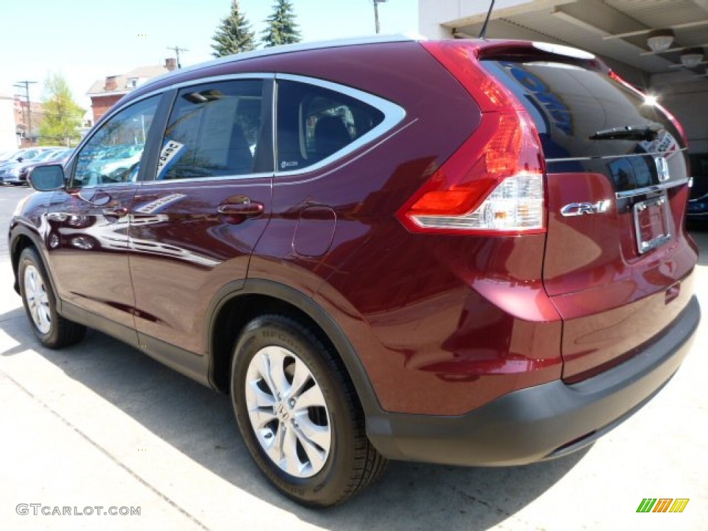 2012 CR-V EX-L 4WD - Basque Red Pearl II / Beige photo #10