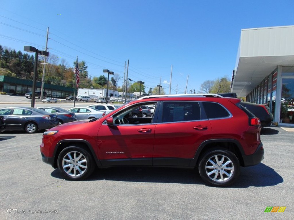2014 Cherokee Limited 4x4 - Deep Cherry Red Crystal Pearl / Iceland - Black/Iceland Gray photo #6