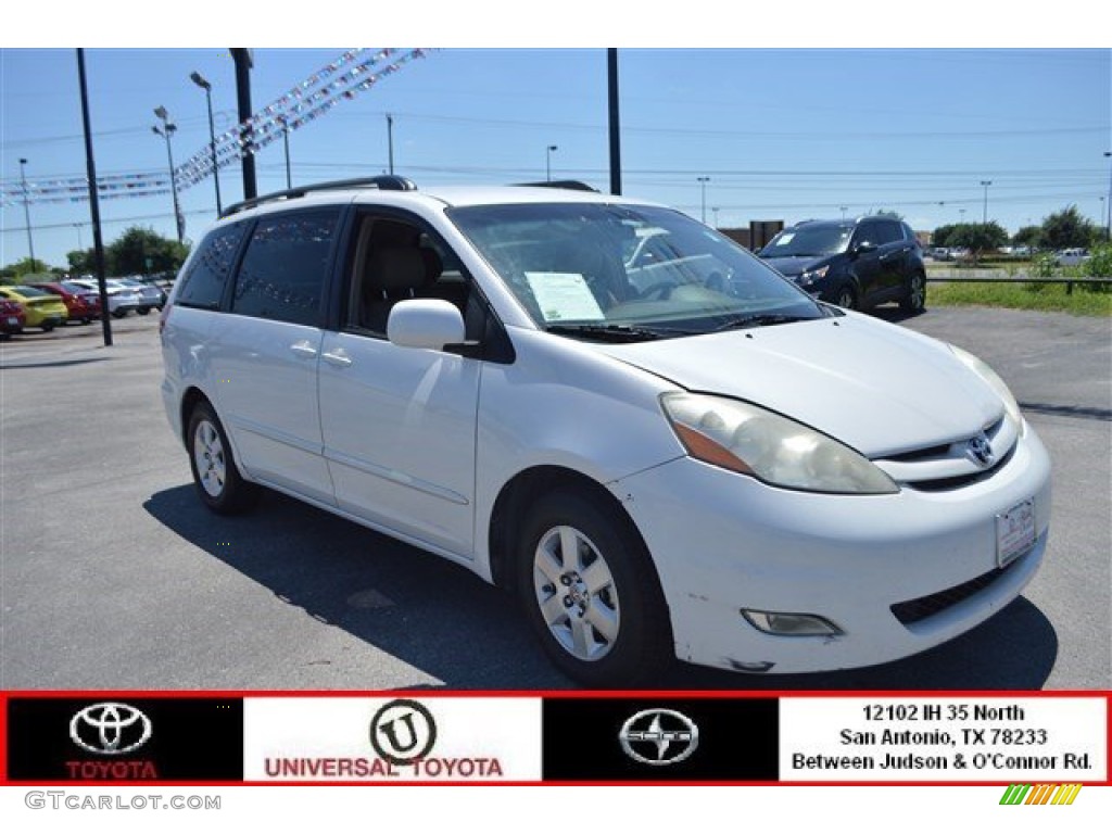 2007 Sienna XLE - Arctic Frost Pearl White / Stone photo #1
