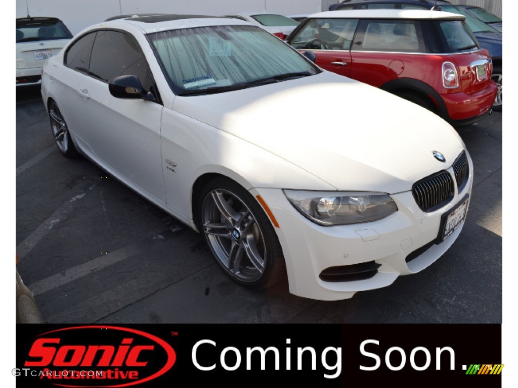 2012 3 Series 335is Coupe - Alpine White / Coral Red/Black photo #1