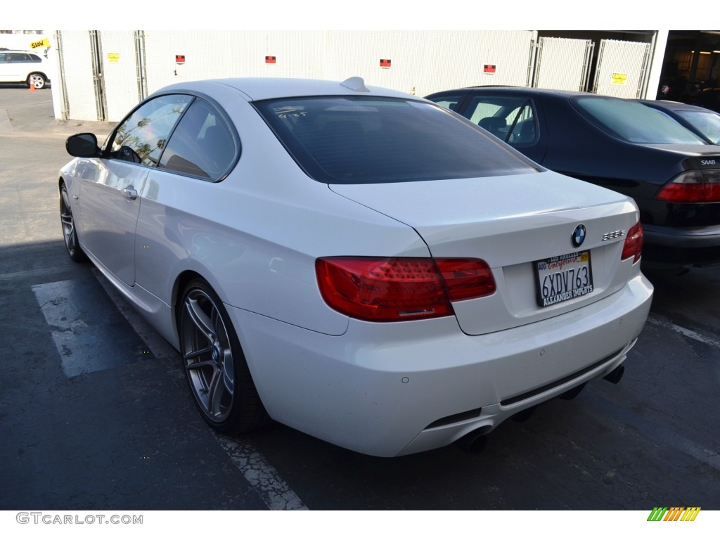 2012 3 Series 335is Coupe - Alpine White / Coral Red/Black photo #4