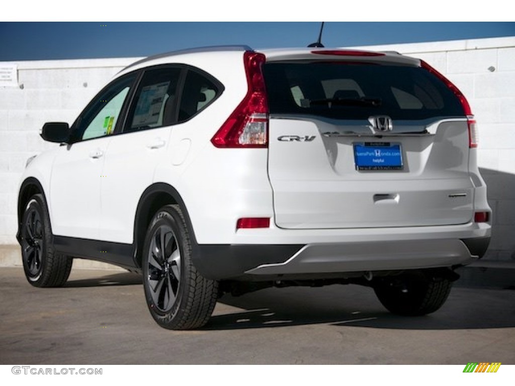 2015 CR-V Touring - White Diamond Pearl / Black photo #2