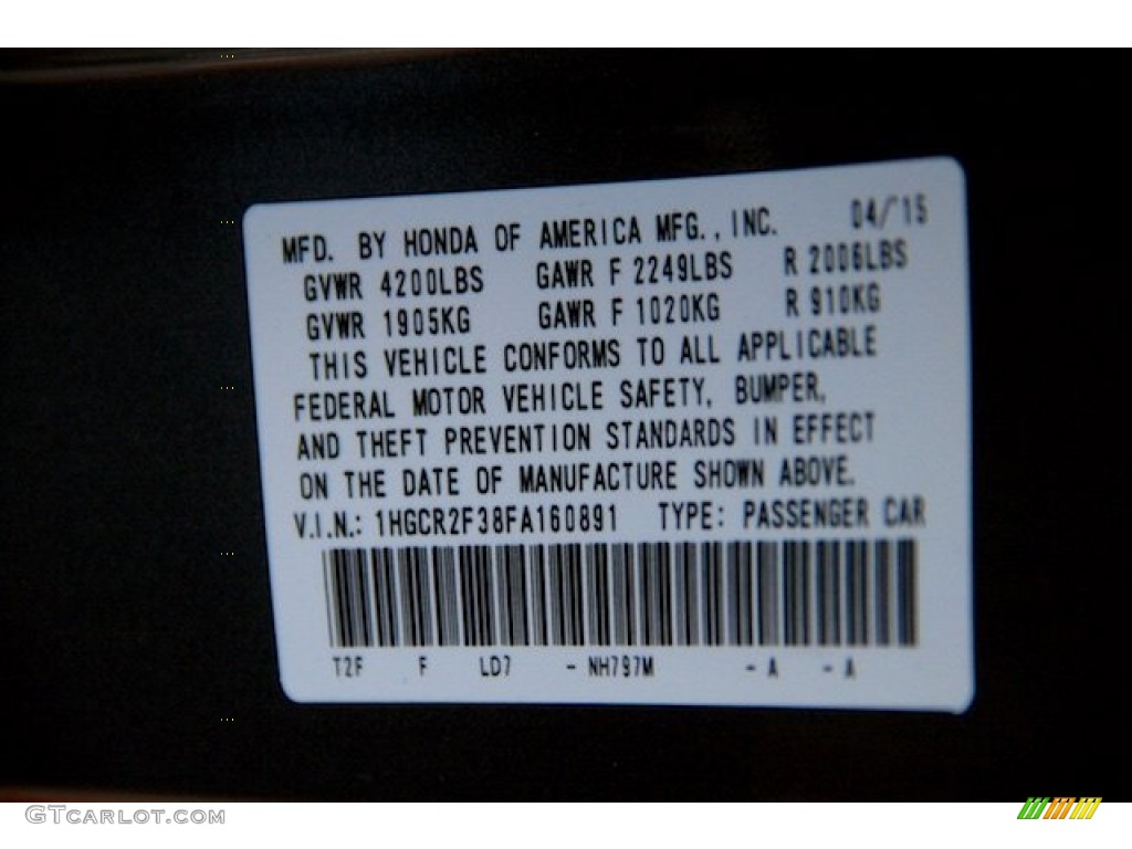 2015 Accord LX Sedan - Modern Steel Metallic / Black photo #21
