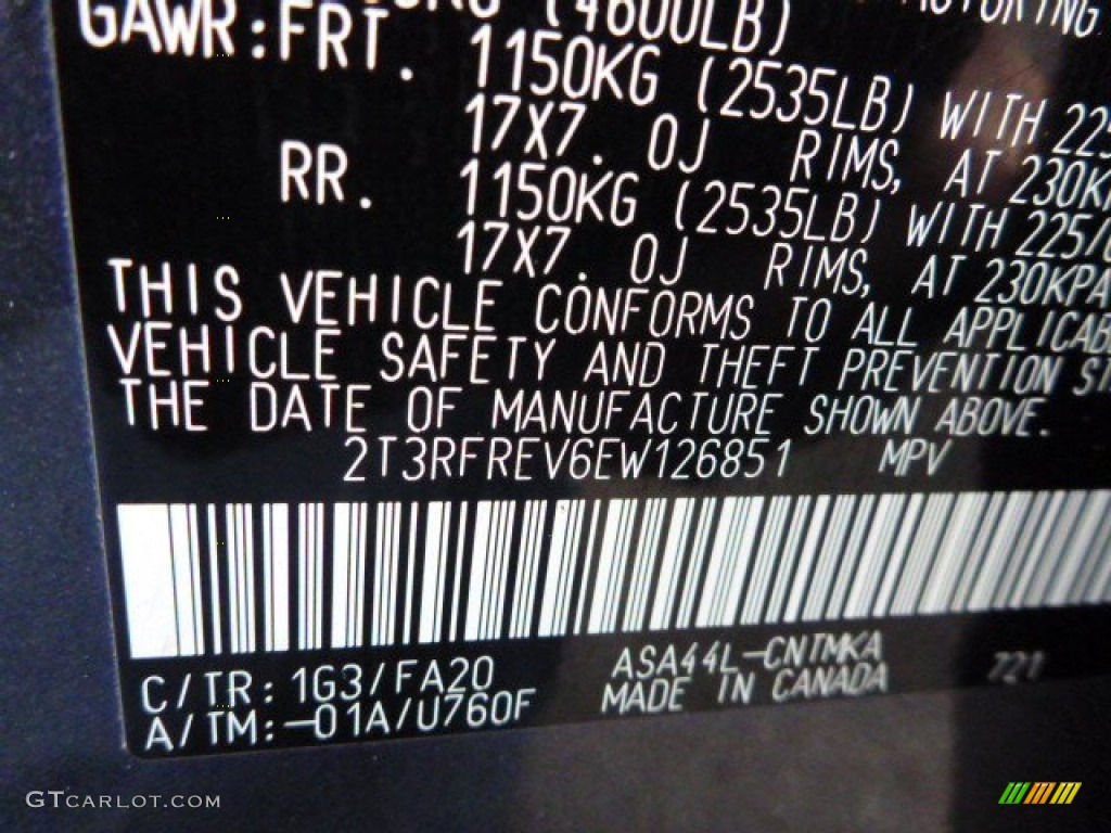 2014 RAV4 XLE AWD - Magnetic Gray Metallic / Black photo #25