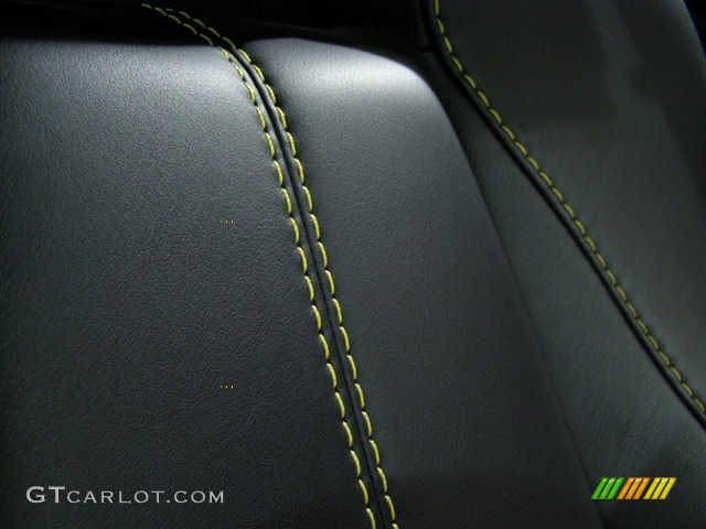 2007 Aston Martin V8 Vantage in Black / Black with Yellow Stitching, Seat Closeup 2007 Aston Martin V8 Vantage Coupe Parts
