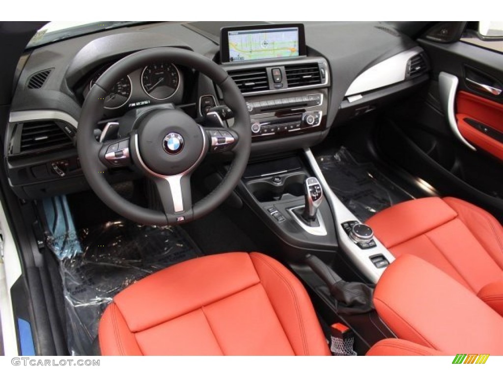 Coral Red/Black Interior 2015 BMW 2 Series M235i Convertible Photo #103636757