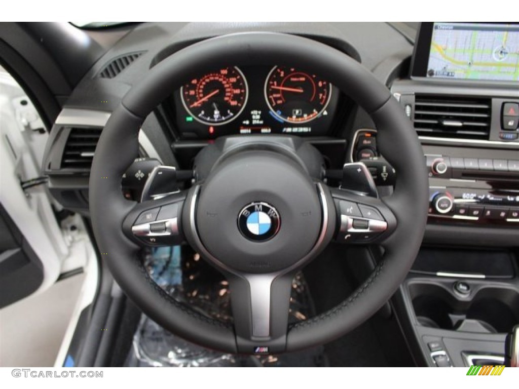2015 BMW 2 Series M235i Convertible Coral Red/Black Steering Wheel Photo #103636796