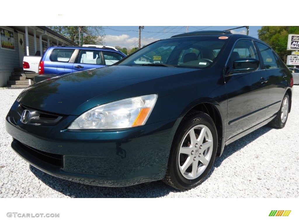 2003 Accord EX V6 Sedan - Noble Green Pearl / Ivory photo #2