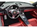 Black/Garnet Red 2015 Porsche 911 Turbo S Cabriolet Interior Color