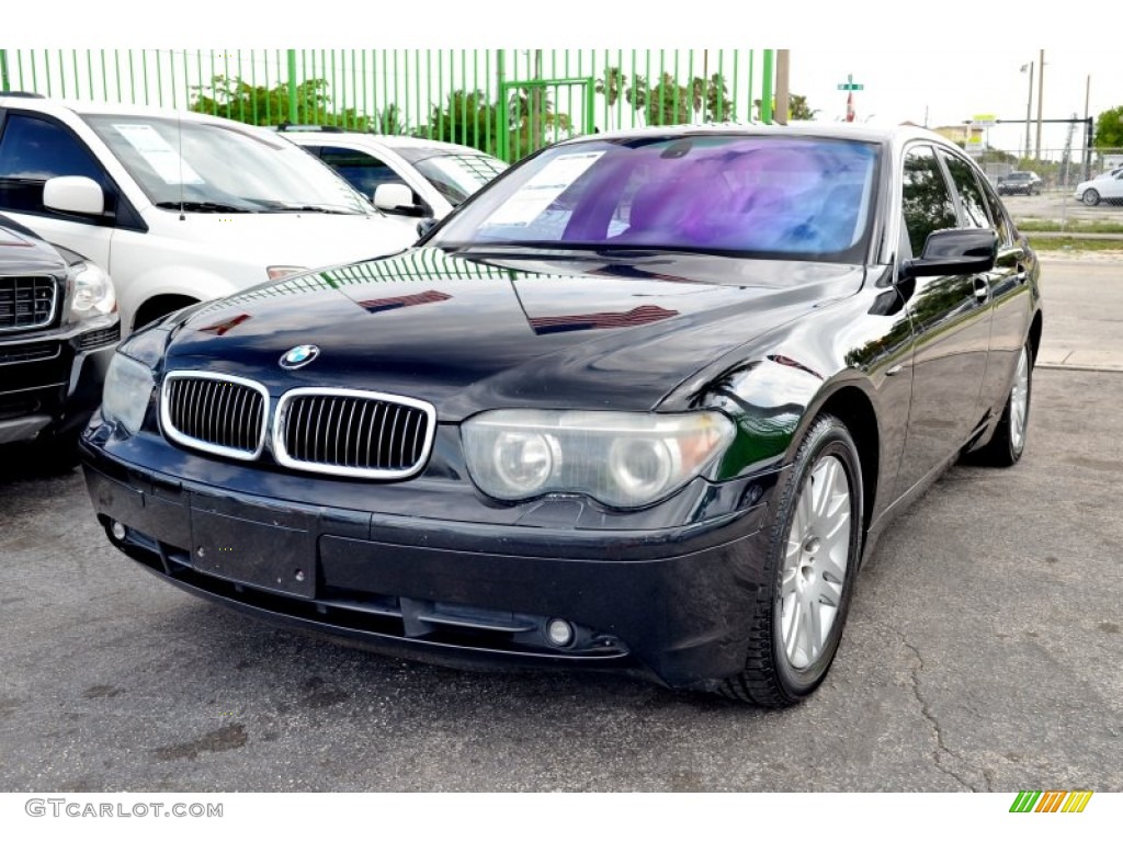 2003 7 Series 745i Sedan - Jet Black / Black/Black photo #3