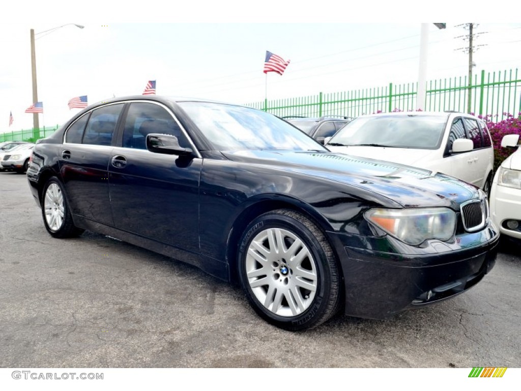 2003 7 Series 745i Sedan - Jet Black / Black/Black photo #35