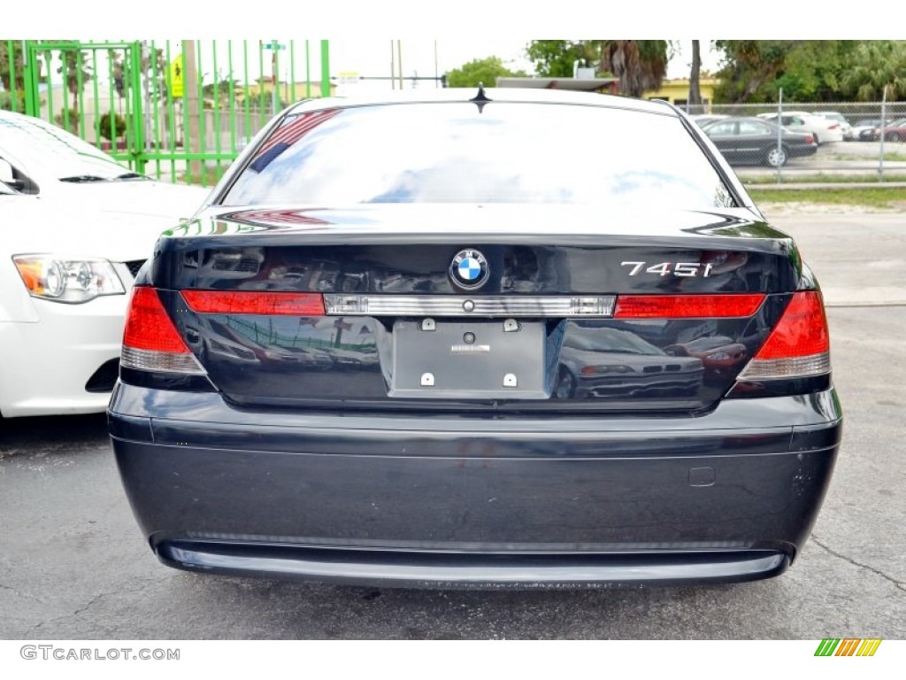 2003 7 Series 745i Sedan - Jet Black / Black/Black photo #41