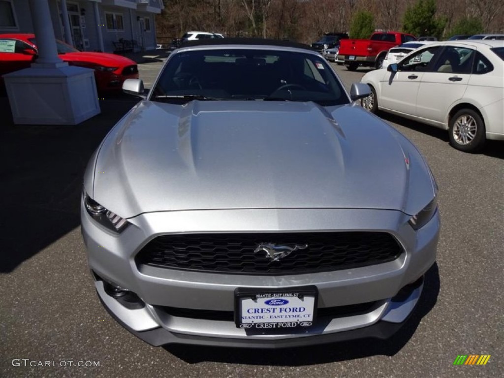 2015 Mustang EcoBoost Premium Convertible - Ingot Silver Metallic / Ebony photo #2