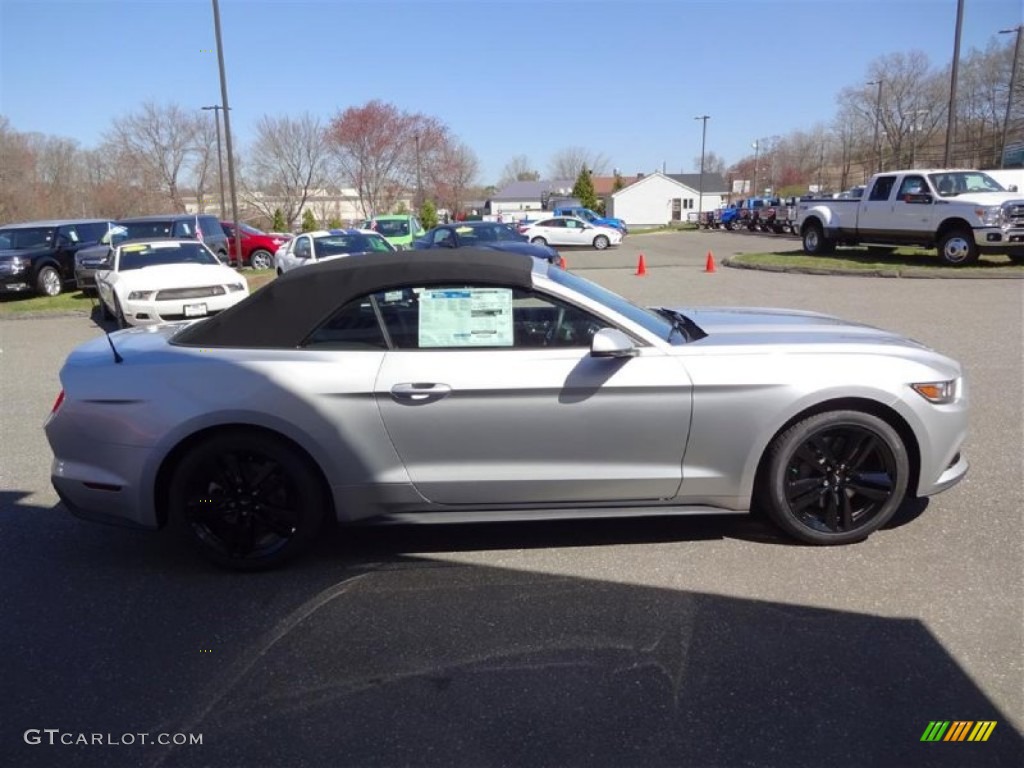 2015 Mustang EcoBoost Premium Convertible - Ingot Silver Metallic / Ebony photo #8