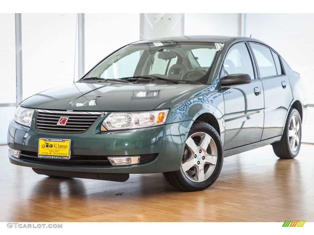 2007 ION 3 Sedan - Cypress Green / Gray photo #11