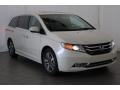 2015 White Diamond Pearl Honda Odyssey Touring Elite  photo #2