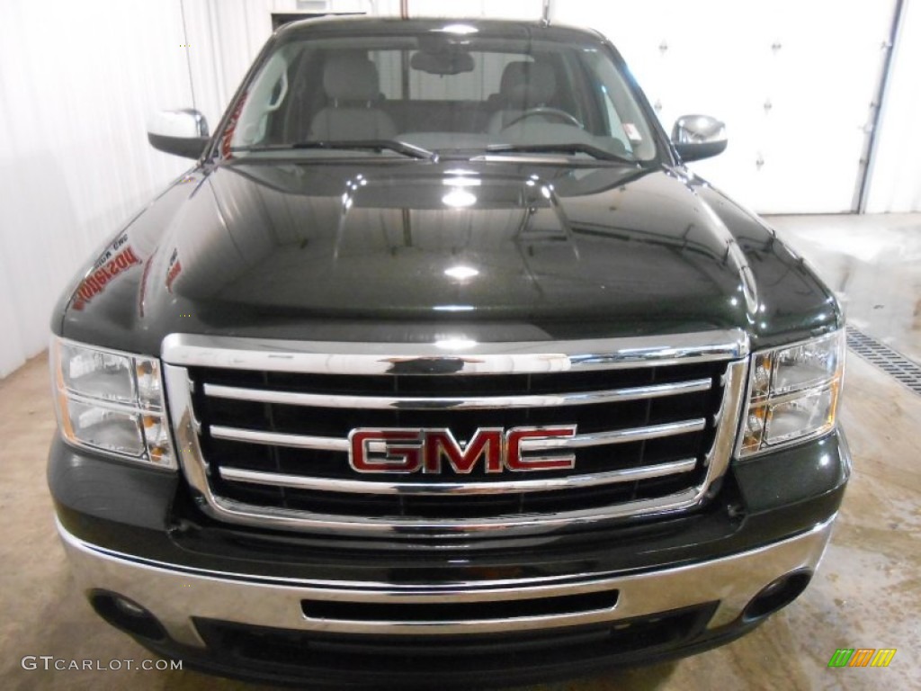 2013 Sierra 1500 SLE Crew Cab - Mineral Green Metallic / Light Titanium/Dark Titanium photo #3
