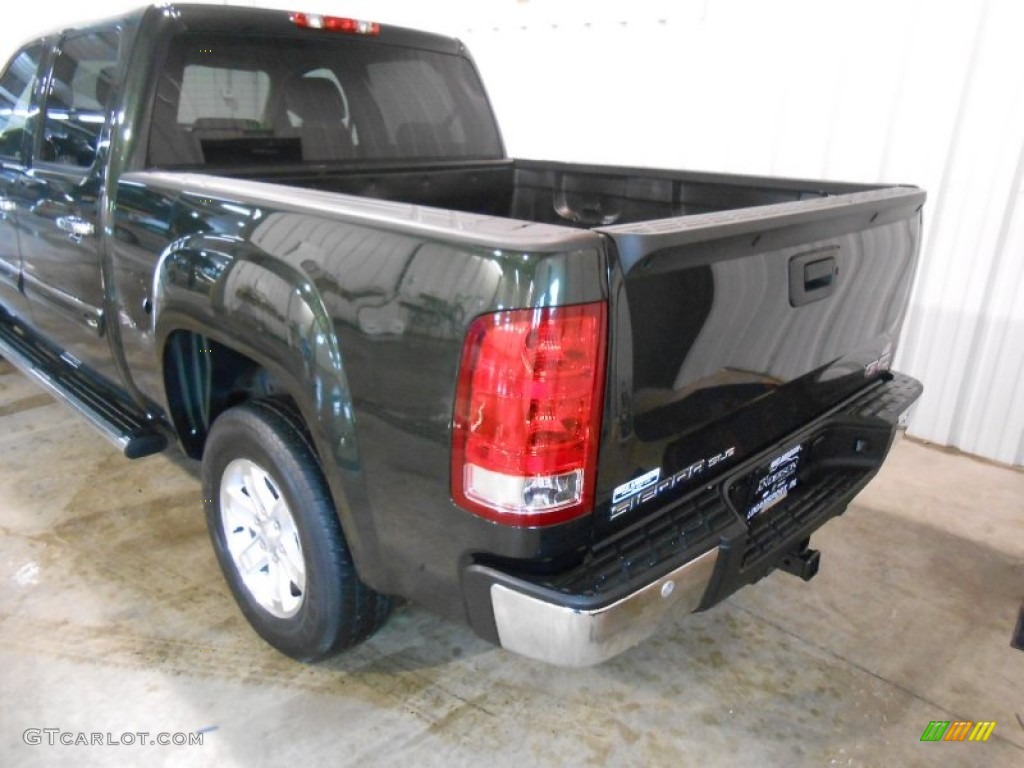 2013 Sierra 1500 SLE Crew Cab - Mineral Green Metallic / Light Titanium/Dark Titanium photo #6