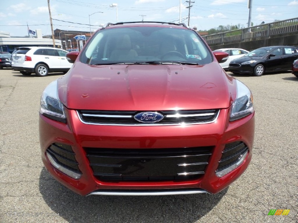 2015 Escape Titanium 4WD - Ruby Red Metallic / Medium Light Stone photo #9