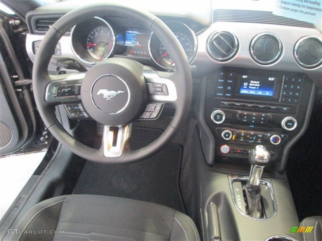 2015 Mustang EcoBoost Coupe - Black / Ebony photo #9