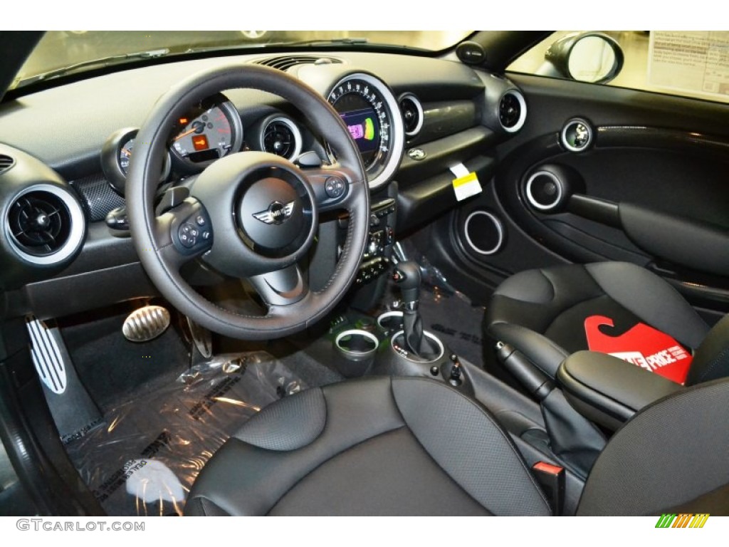 Carbon Black Interior 2015 Mini Roadster Cooper S Photo #103666106