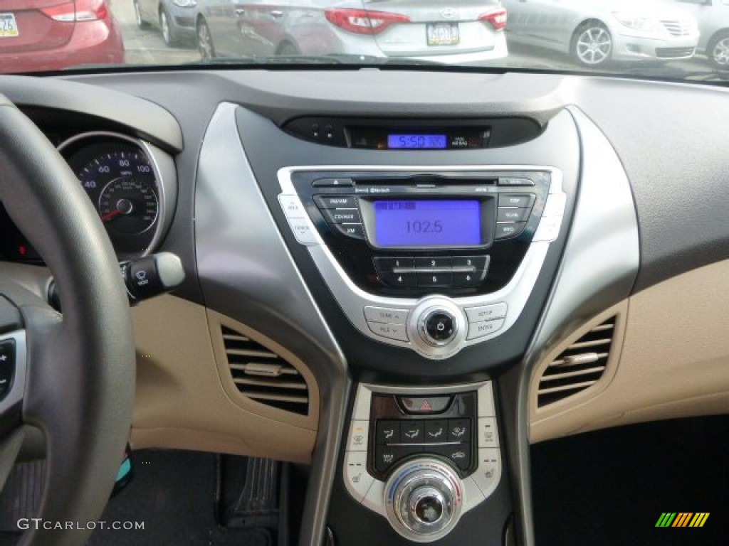 2012 Elantra Limited - Blue Sky Metallic / Beige photo #3