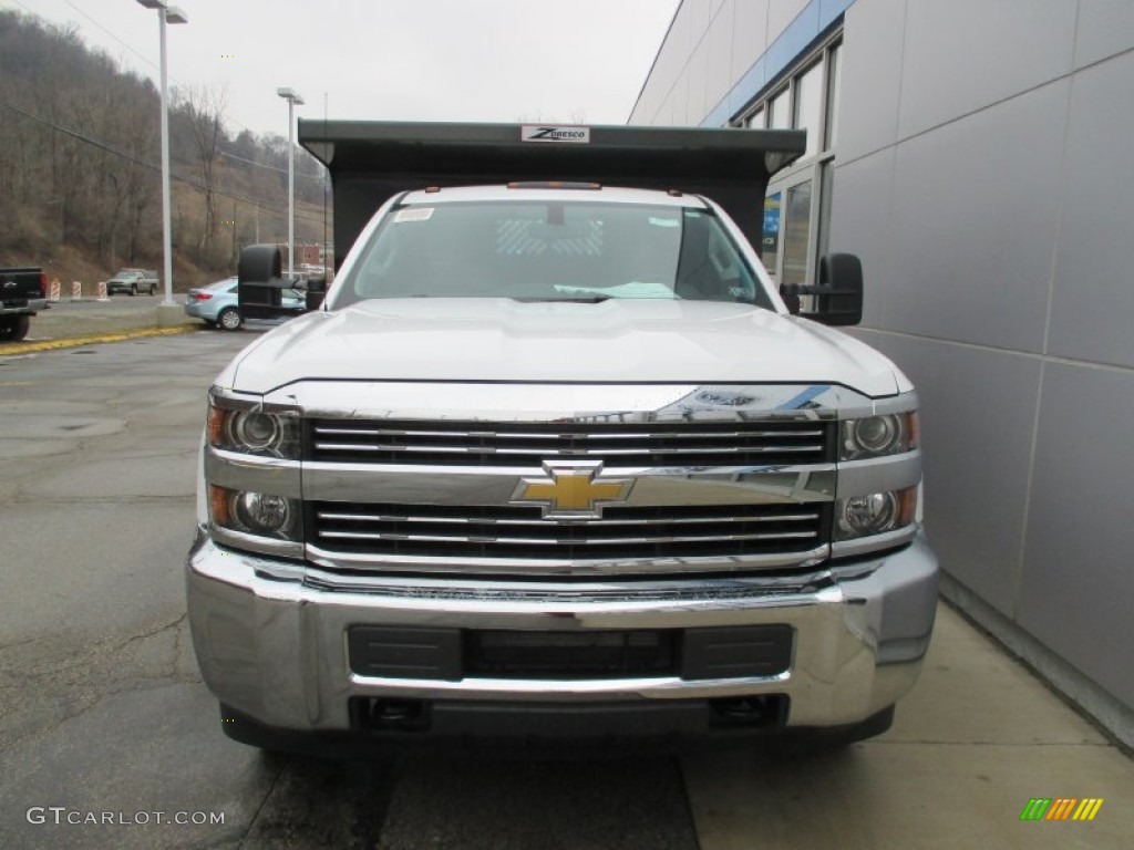 2015 Silverado 3500HD WT Regular Cab Dump Truck - Summit White / Jet Black/Dark Ash photo #8