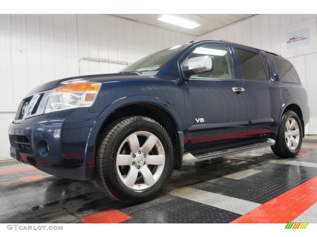 2008 Armada LE 4x4 - Majestic Blue / Almond photo #2