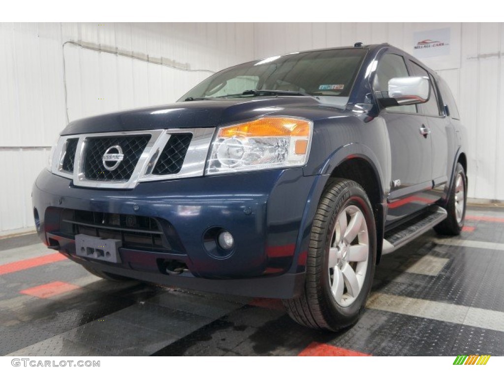 2008 Armada LE 4x4 - Majestic Blue / Almond photo #3