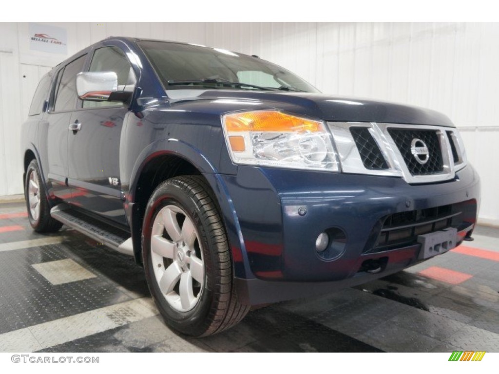 2008 Armada LE 4x4 - Majestic Blue / Almond photo #5