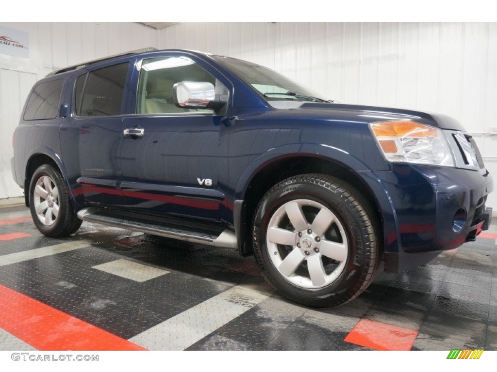 2008 Armada LE 4x4 - Majestic Blue / Almond photo #6