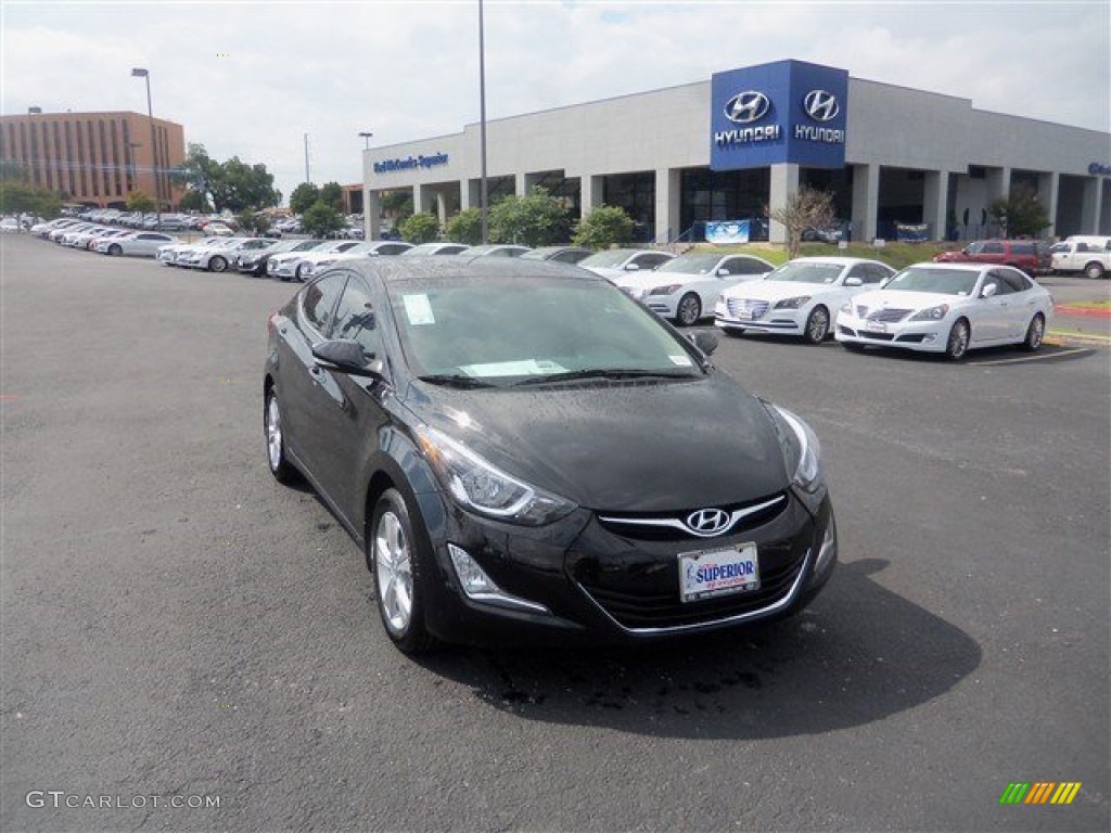 2016 Elantra Value Edition - Phantom Black / Beige photo #1