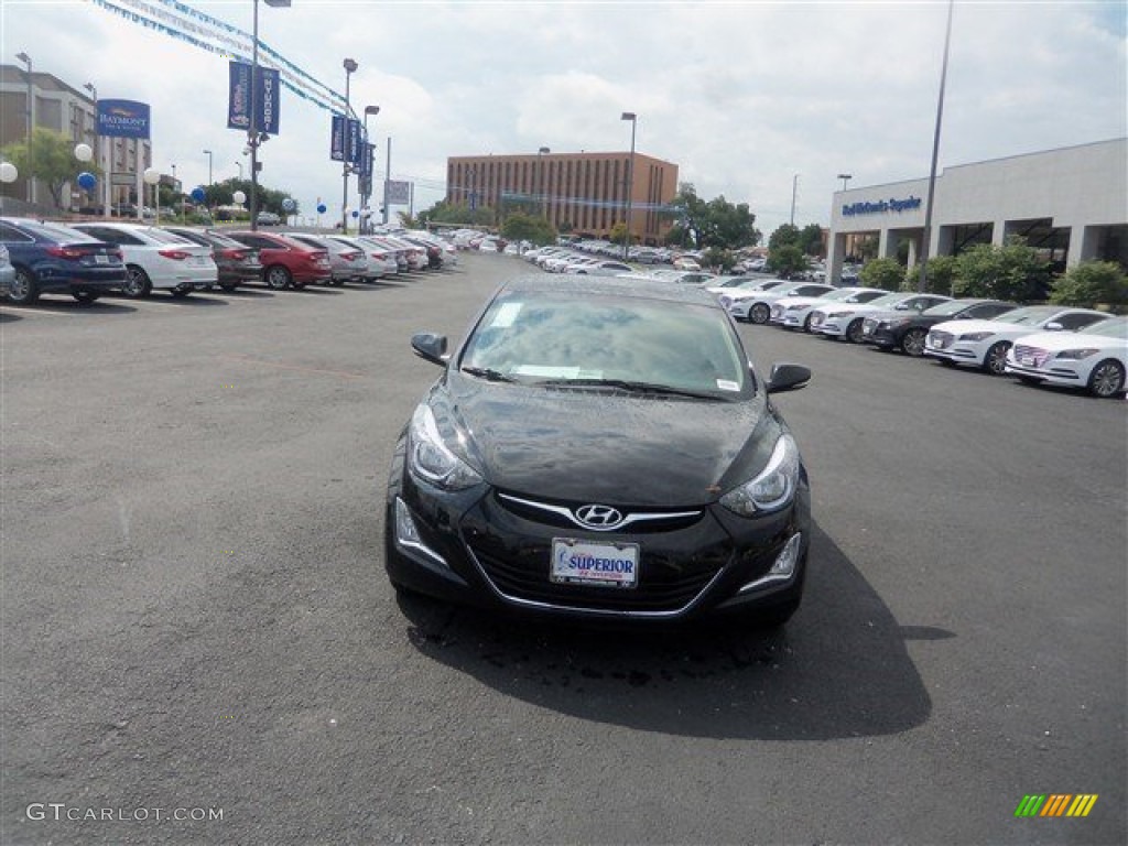 2016 Elantra Value Edition - Phantom Black / Beige photo #2