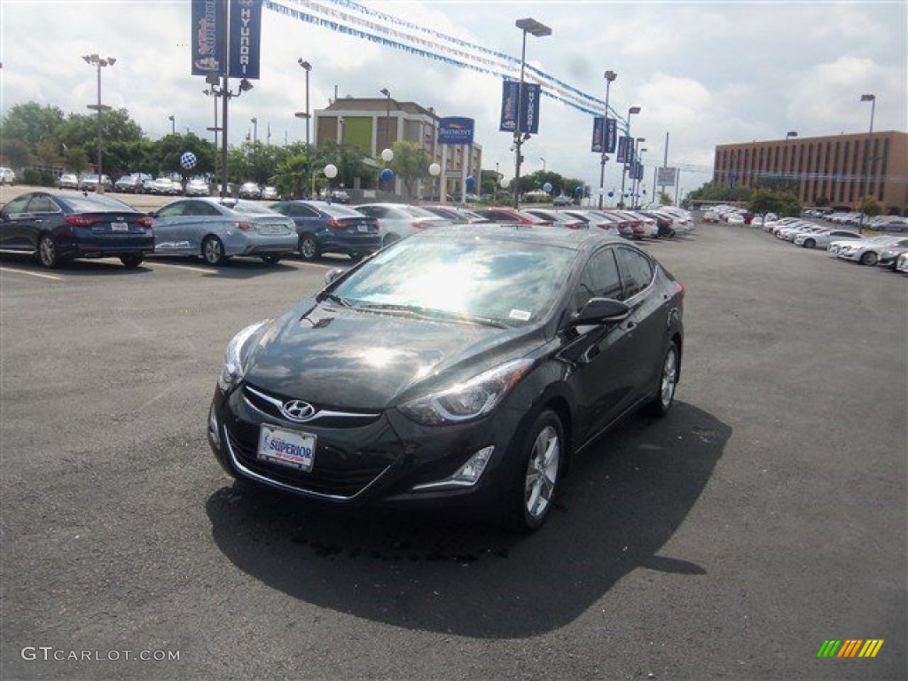 2016 Elantra Value Edition - Phantom Black / Beige photo #3