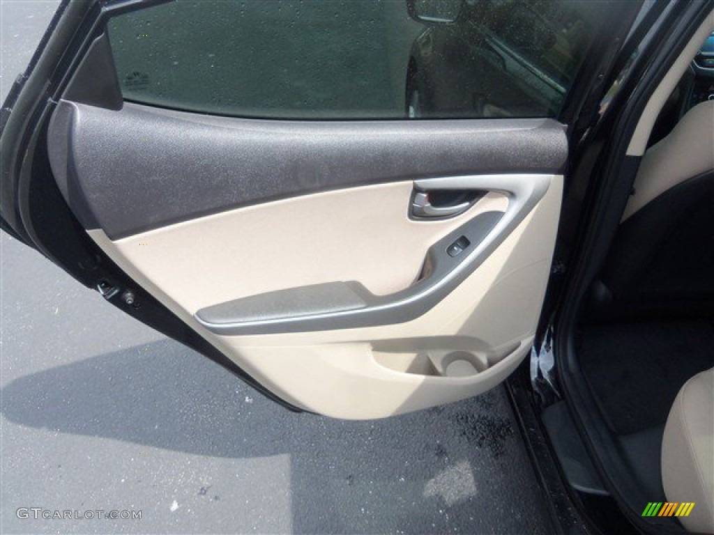 2016 Elantra Value Edition - Phantom Black / Beige photo #11