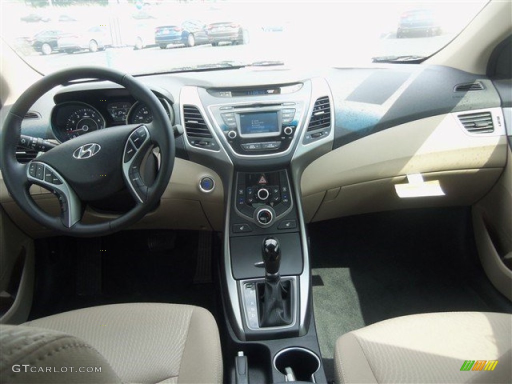2016 Elantra Value Edition - Phantom Black / Beige photo #13