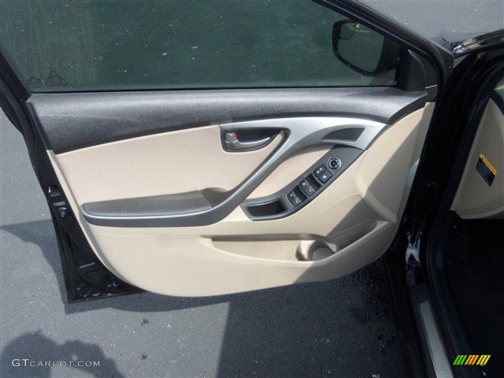 2016 Elantra Value Edition - Phantom Black / Beige photo #15