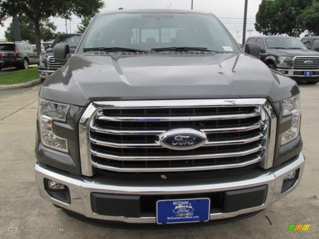 2015 F150 XLT SuperCrew - Magnetic Metallic / Medium Earth Gray photo #9