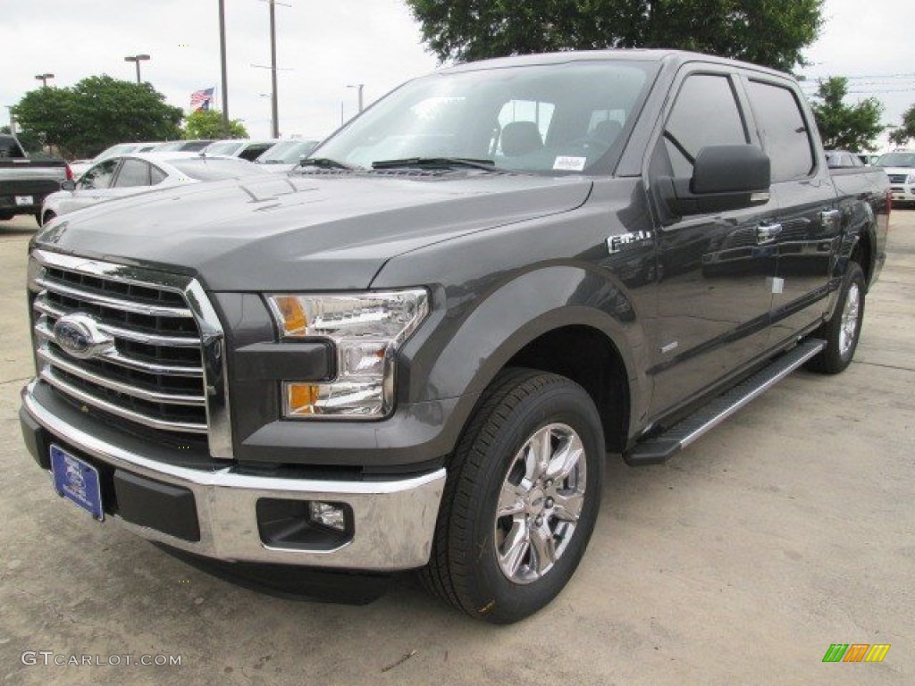 2015 F150 XLT SuperCrew - Magnetic Metallic / Medium Earth Gray photo #10