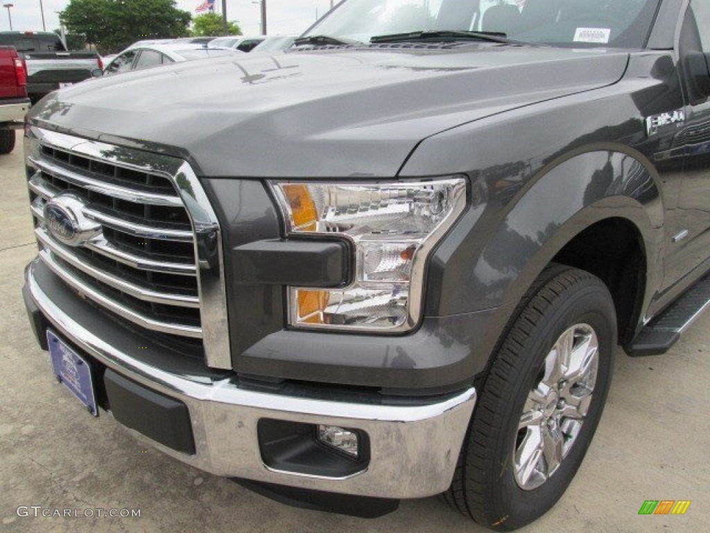 2015 F150 XLT SuperCrew - Magnetic Metallic / Medium Earth Gray photo #11