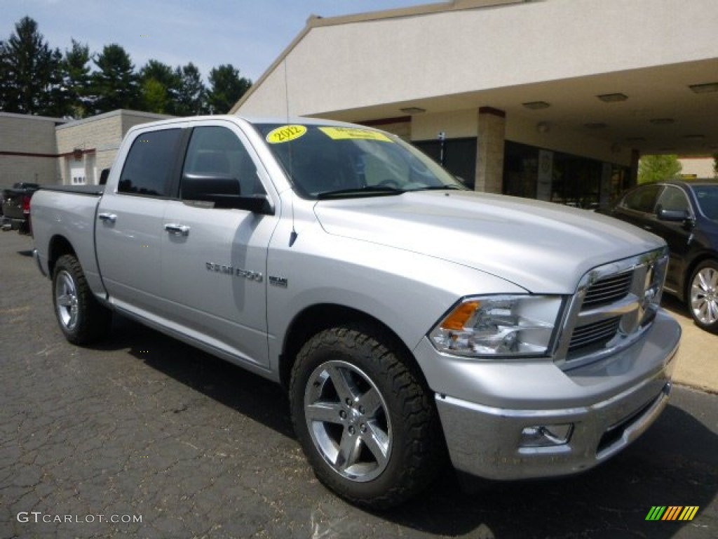 Bright Silver Metallic 2012 Dodge Ram 1500 SLT Crew Cab 4x4 Exterior Photo #103679526