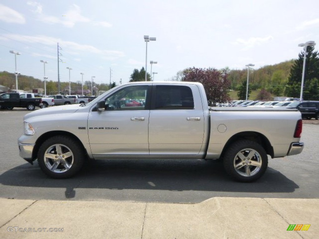 2012 Ram 1500 SLT Crew Cab 4x4 - Bright Silver Metallic / Dark Slate Gray/Medium Graystone photo #5