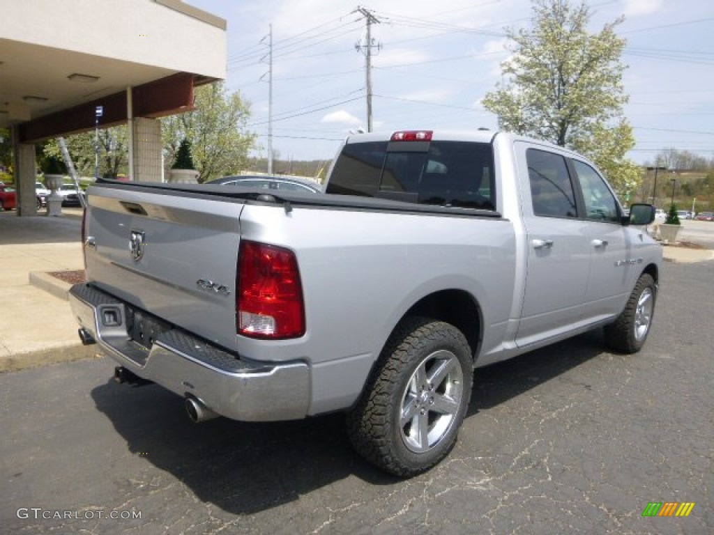 2012 Ram 1500 SLT Crew Cab 4x4 - Bright Silver Metallic / Dark Slate Gray/Medium Graystone photo #10