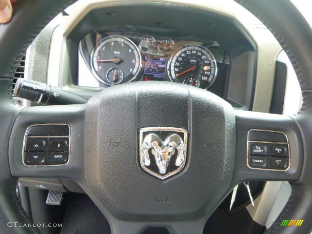 2012 Ram 1500 SLT Crew Cab 4x4 - Bright Silver Metallic / Dark Slate Gray/Medium Graystone photo #19