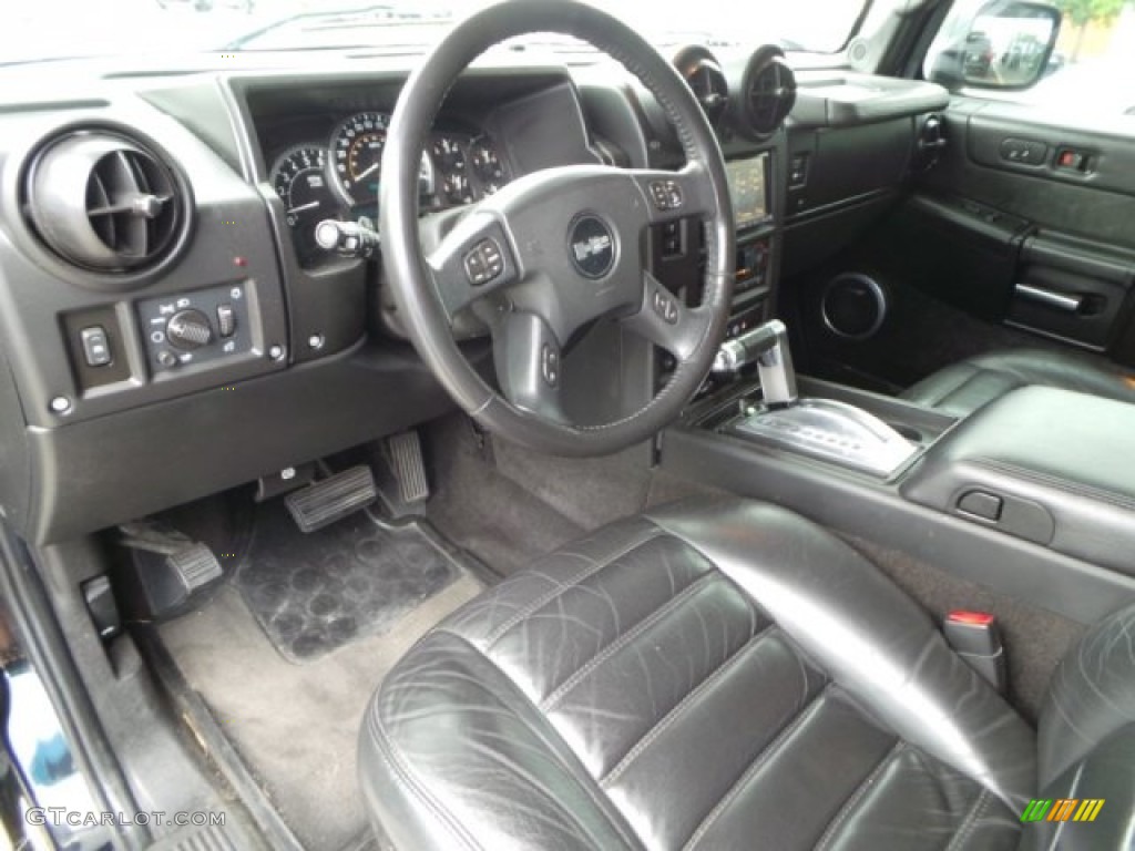 Ebony Black Interior 2005 Hummer H2 SUT Photo #103681008