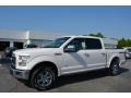 2015 White Platinum Tricoat Ford F150 Lariat SuperCrew 4x4  photo #3