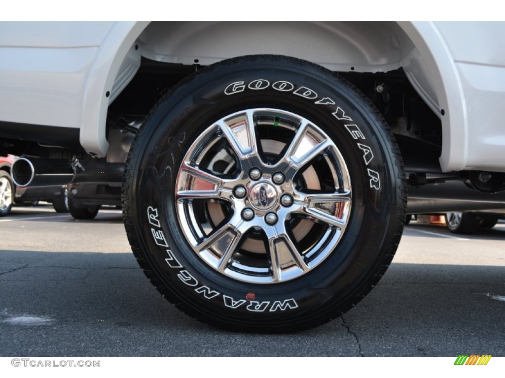 2015 F150 Lariat SuperCrew 4x4 - White Platinum Tricoat / Medium Light Camel photo #5